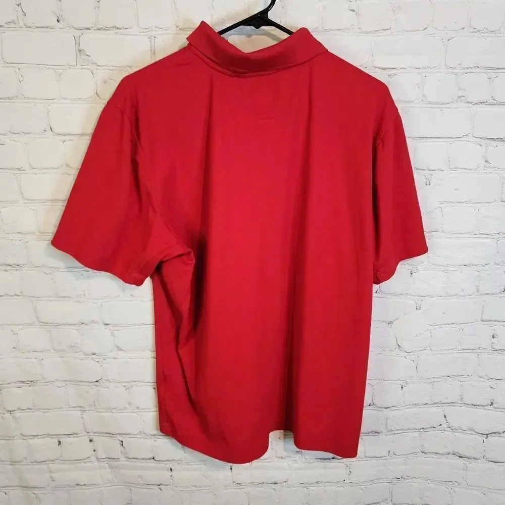 Men's NorthFace zip-up polo shirt, size Large
